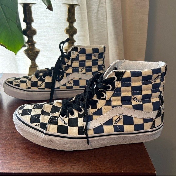 VANS Sk8-Hi Big Check - Black Navy - Picture 8 of 10
